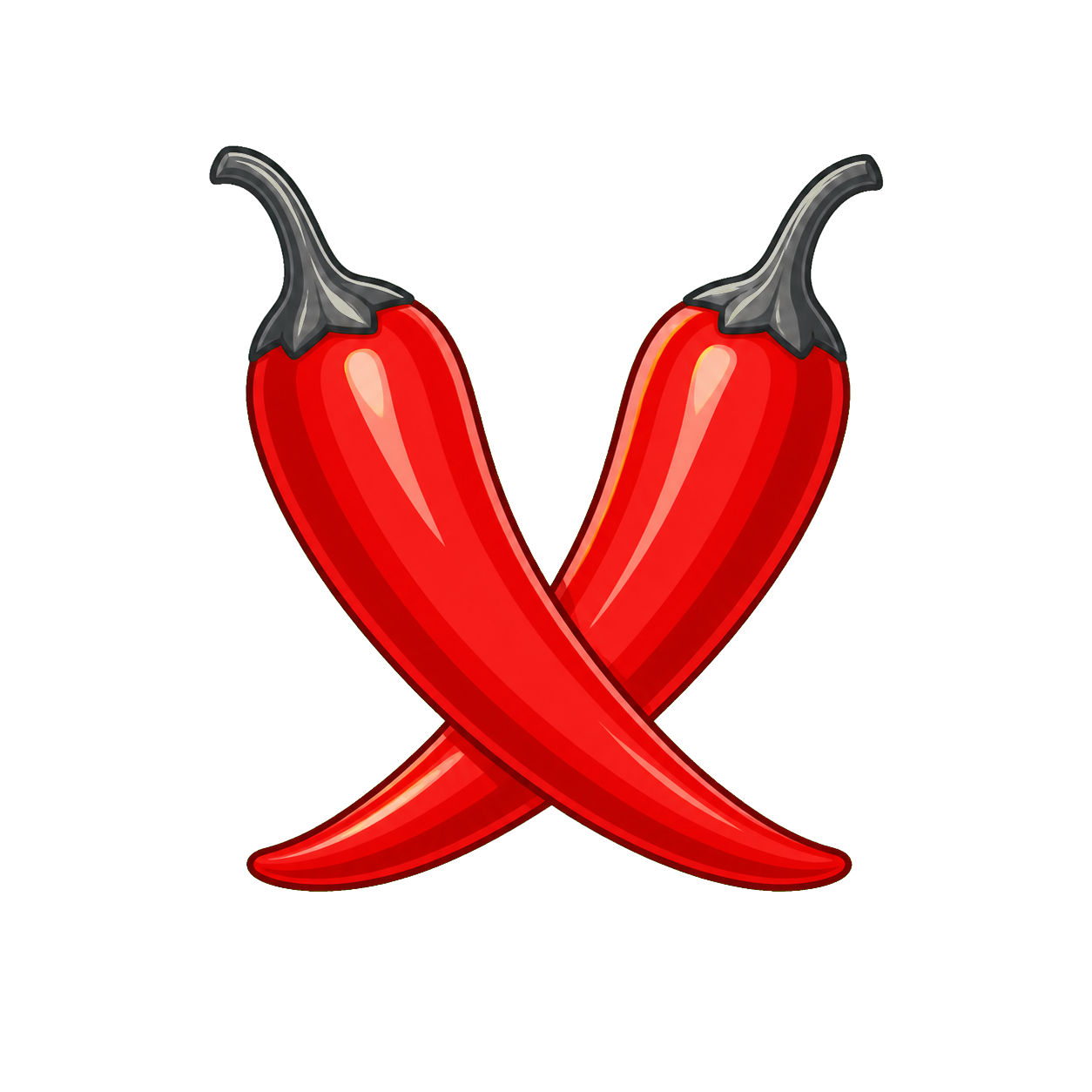 Two red chili peppers